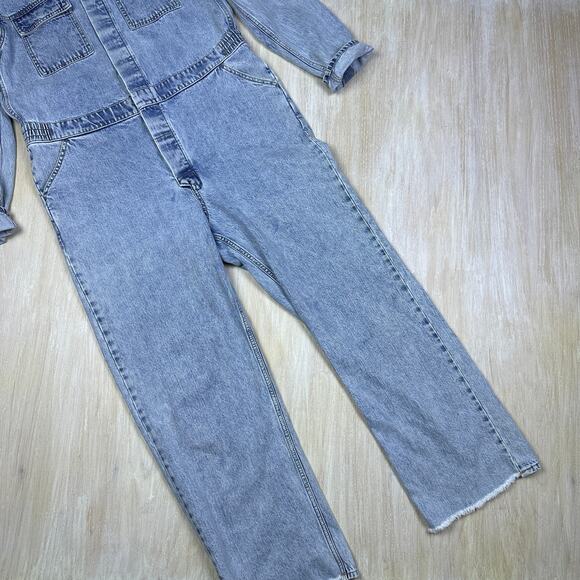 UO Cheap Monday Rigid Denim Boiler Suit Coverall Denim Jean Jumpsuit Medium - Picture 6 of 16